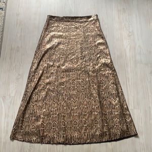 Zara Animal Print Sequin Skirt